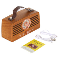 NewRixing NR-4013 Retro Manchurian Ash Texture Hand Drahtloser FM-Lautsprecher mit Anruffunktion, unterstützt TF-Karte und U-Disk