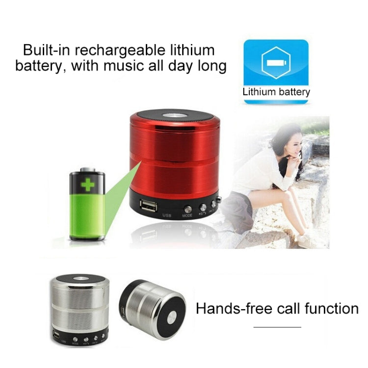 WS-887 Bluetooth-Lautsprecher mit Trageband, unterstützt Freisprechen, FM, U-Disk, TF-Karte und AUX