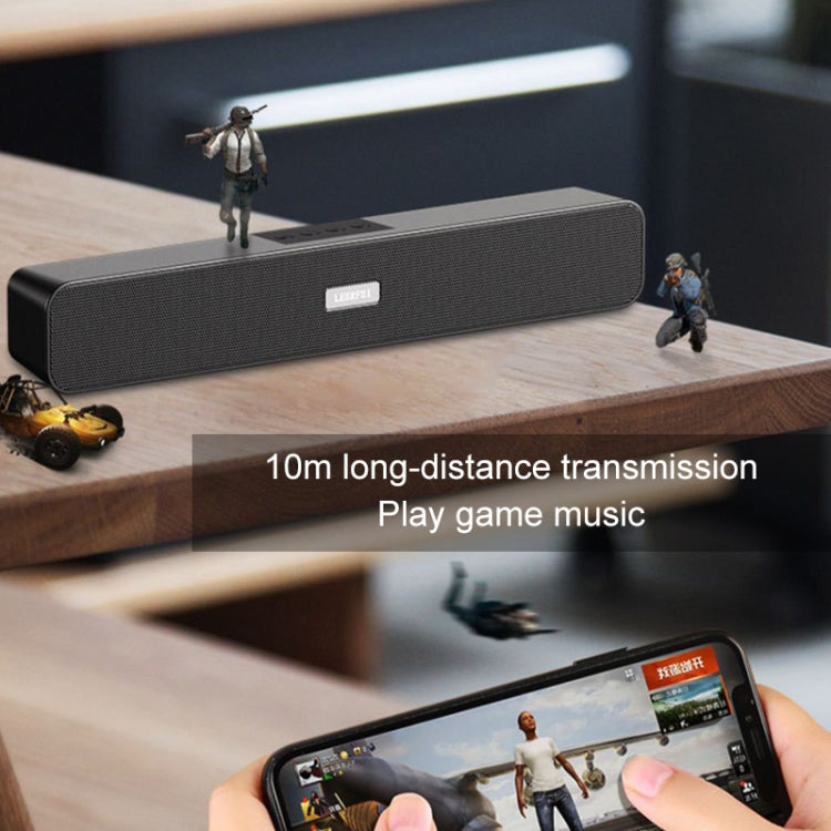LEERFEI E91 10 W langer Balkenform, Dual-Lautsprecher, Multimedia-Radio, Bluetooth-Audio, unterstützt TF-Karte/U-Disk/3,5 mm AUX, unterstützt TF-Karte/U-Disk/3,5 mm AUX