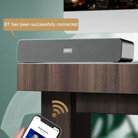 LEERFEI E91 10 W langer Balkenform, Dual-Lautsprecher, Multimedia-Radio, Bluetooth-Audio, unterstützt TF-Karte/U-Disk/3,5 mm AUX, unterstützt TF-Karte/U-Disk/3,5 mm AUX