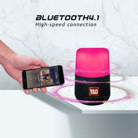 T&G TG168 Tragbarer kabelloser Bluetooth V5.0-Stereolautsprecher mit Griff, integriertem Mikrofon, unterstützt blinkendes LED-Licht, TF-Karte, U-Disk, AUX-IN und FM, TG168