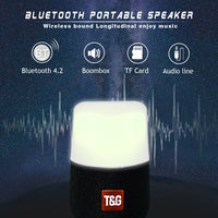 T&G TG168 Tragbarer kabelloser Bluetooth V5.0-Stereolautsprecher mit Griff, integriertem Mikrofon, unterstützt blinkendes LED-Licht, TF-Karte, U-Disk, AUX-IN und FM, TG168
