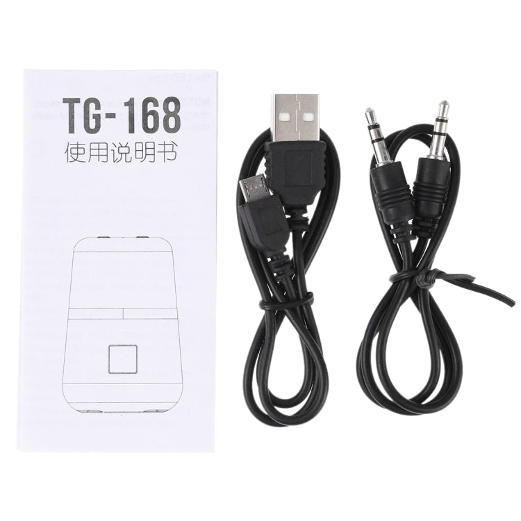 T&G TG168 Tragbarer kabelloser Bluetooth V5.0-Stereolautsprecher mit Griff, integriertem Mikrofon, unterstützt blinkendes LED-Licht, TF-Karte, U-Disk, AUX-IN und FM, TG168