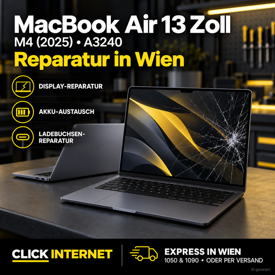 MacBook Air 13" M4 (2025) A3240 Reparatur Wien | Express Service & Versand