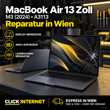 MacBook Air 13" M3 (2024) A3113 Reparatur Wien