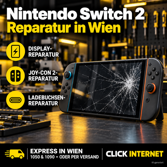 Nintendo Switch 2 Reparatur Wien | Display, Joy-Con 2 & Ladebuchse