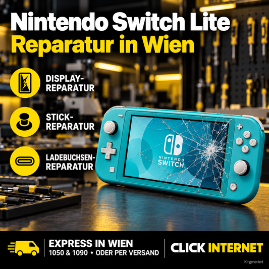 Nintendo Switch Lite Reparatur Wien | Display, Stick & Ladebuchse