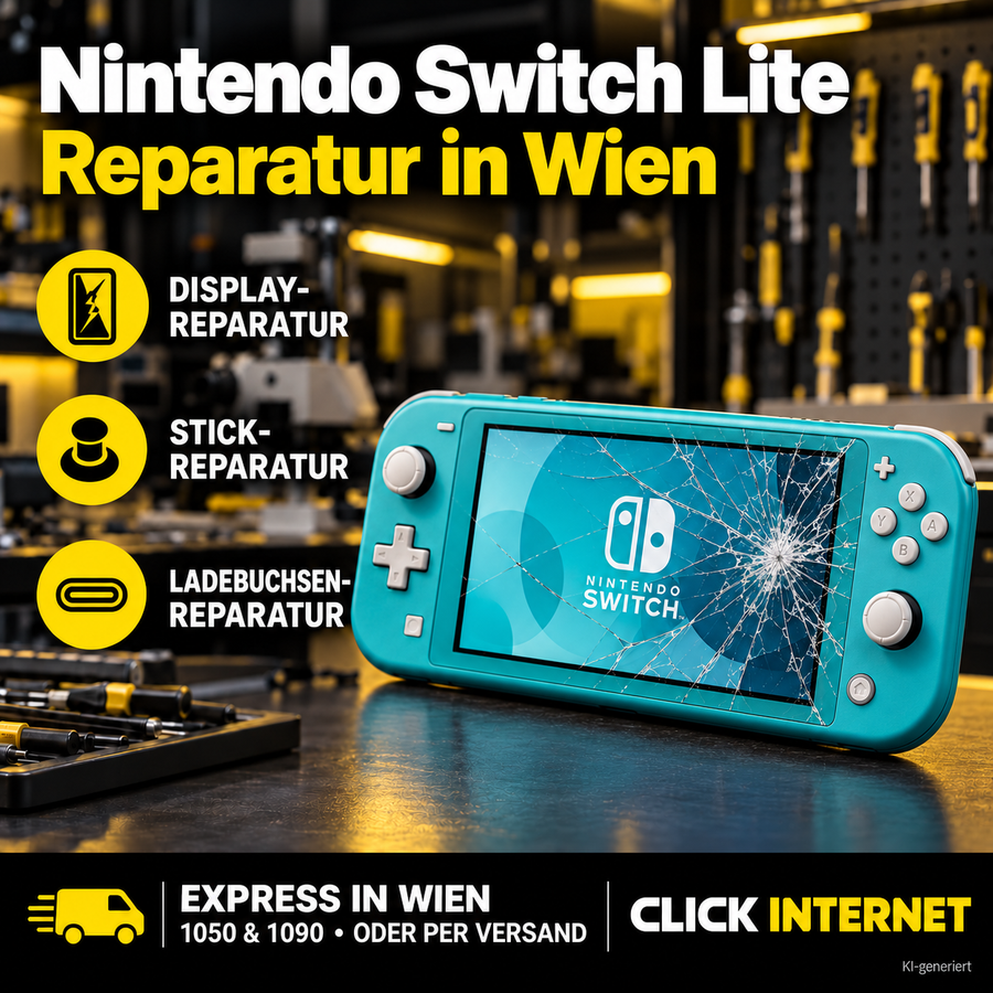 Nintendo Switch Lite Reparatur Wien | Display, Stick & Ladebuchse