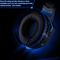 KOTION EACH G2000 Over-Ear-Game-Gaming-Kopfhörer-Headset mit Mikrofon, Stereo-Bass-LED-Licht für PC-Gamer, Kabellänge: ca. 2,2 m (weiß + rot), G2000