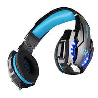 KOTION EACH G9000 3,5-mm-Game-Gaming-Kopfhörer-Headset mit Mikrofon-LED-Licht für Laptop/Tablet/Handys, Kabellänge: ca. 2,2 m, G9000