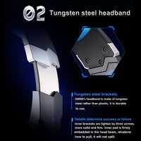 KOTION EACH G9000 3,5-mm-Game-Gaming-Kopfhörer-Headset mit Mikrofon-LED-Licht für Laptop/Tablet/Handys, Kabellänge: ca. 2,2 m, G9000