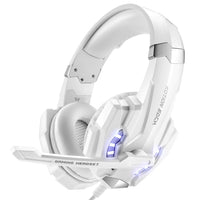 KOTION EACH G9000 3,5-mm-Game-Gaming-Kopfhörer-Headset mit Mikrofon-LED-Licht für Laptop/Tablet/Handys, Kabellänge: ca. 2,2 m, G9000
