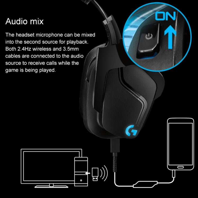 Logitech G933S Wireless Wired Dual-Mode-KopfhörerDolby 7.1 Stereo Noise Reduction Competition Gaming Headset, G933S