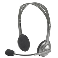 Logitech H110 Stereo-Headset mit zwei 3,5-mm-Audiosteckern, H110