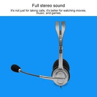 Logitech H110 Stereo-Headset mit zwei 3,5-mm-Audiosteckern, H110