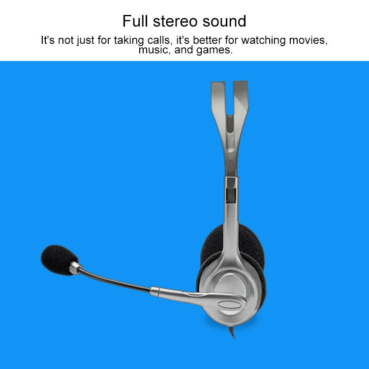 Logitech H110 Stereo-Headset mit zwei 3,5-mm-Audiosteckern, H110