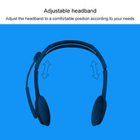 Logitech H110 Stereo-Headset mit zwei 3,5-mm-Audiosteckern, H110