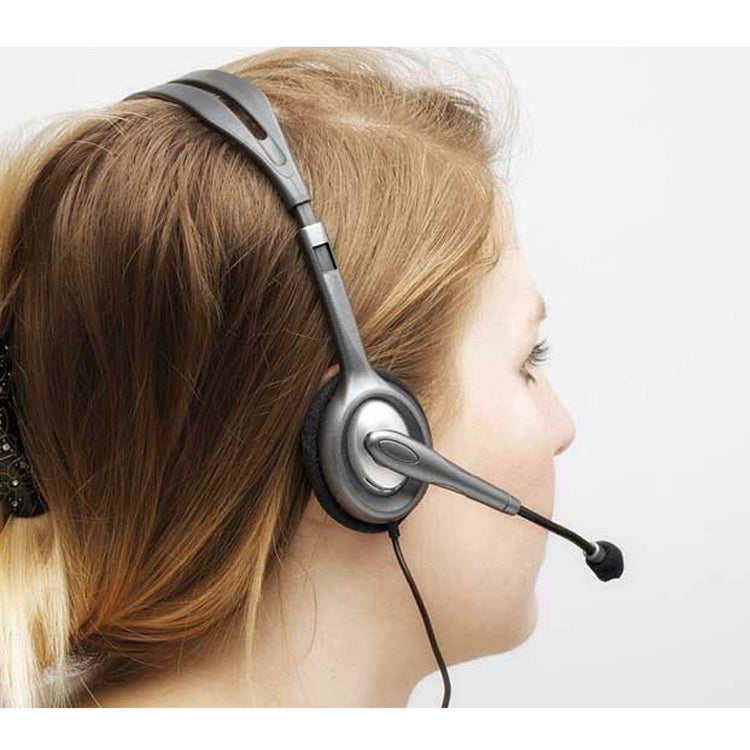 Logitech H110 Stereo-Headset mit zwei 3,5-mm-Audiosteckern, H110