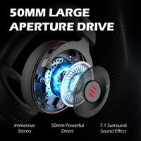 EKSA E900 Pro 7.1 Gaming Kabelgesteuertes, kopfmontiertes, leuchtendes USB-Gaming-Headset mit Mikrofon, E900 Pro