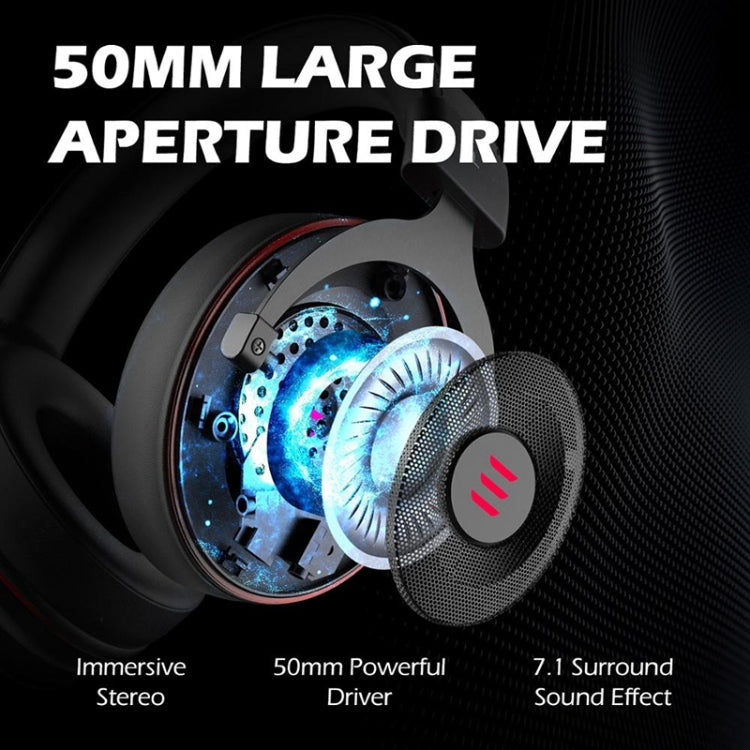 EKSA E900 Pro 7.1 Gaming Kabelgesteuertes, kopfmontiertes, leuchtendes USB-Gaming-Headset mit Mikrofon, E900 Pro