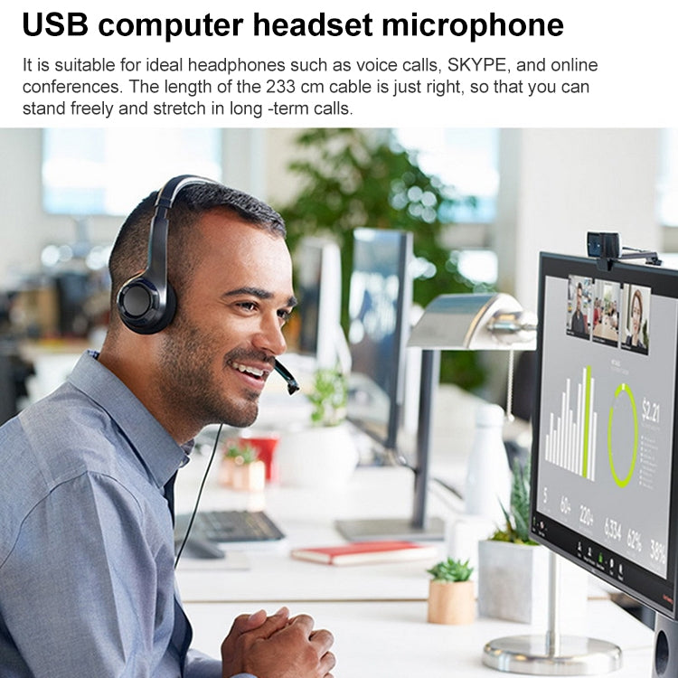 Logitech H390 USB-Kabel-Headset-Stereokopfhörer mit geräuschunterdrückendem Mikrofon
