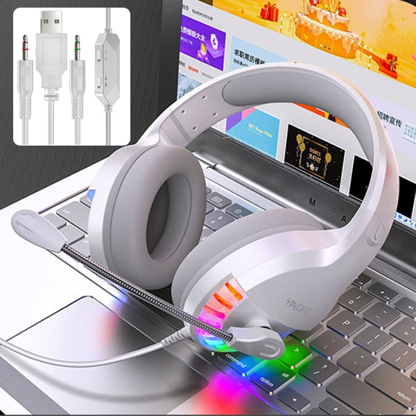 YINDIAO Q2 Kopfmontiertes kabelgebundenes Gaming-Headset mit Mikrofon, Version: Dual 3,5 mm + USB, Q2 Dual 3.5mm + USB(Black), Q2 Dual 3.5mm + USB(Pink), Q2 Dual 3.5mm + USB(White)