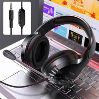YINDIAO Q2 Kopfmontiertes kabelgebundenes Gaming-Headset mit Mikrofon, Version: Single 3,5 mm, Q2 Single 3.5mm(Black)