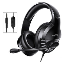 YINDIAO Q2 Kopfmontiertes kabelgebundenes Gaming-Headset mit Mikrofon, Version: Single 3,5 mm, Q2 Single 3.5mm(Black)