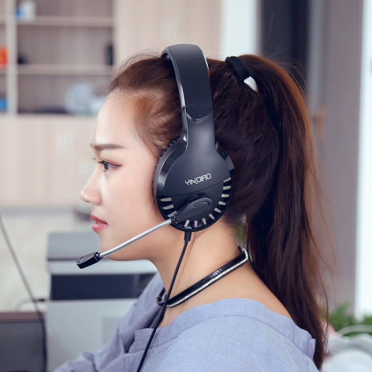 YINDIAO Q2 Kopfmontiertes kabelgebundenes Gaming-Headset mit Mikrofon, Version: Single 3,5 mm, Q2 Single 3.5mm(Black)