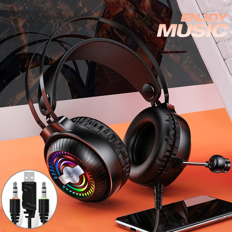 YINDIAO Q4 Kopfmontiertes kabelgebundenes Gaming-Headset mit Mikrofon, Version: Dual 3,5 mm + USB, Q4 (Black), Q4 (White)