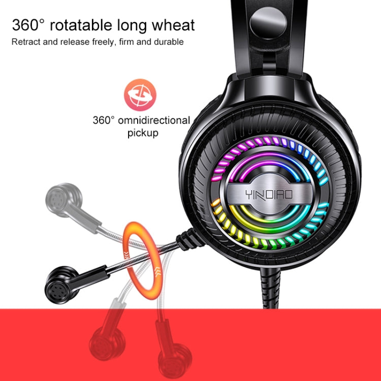 YINDIAO Q4 Kopfmontiertes kabelgebundenes Gaming-Headset mit Mikrofon, Version: Dual 3,5 mm + USB, Q4 (Black), Q4 (White)