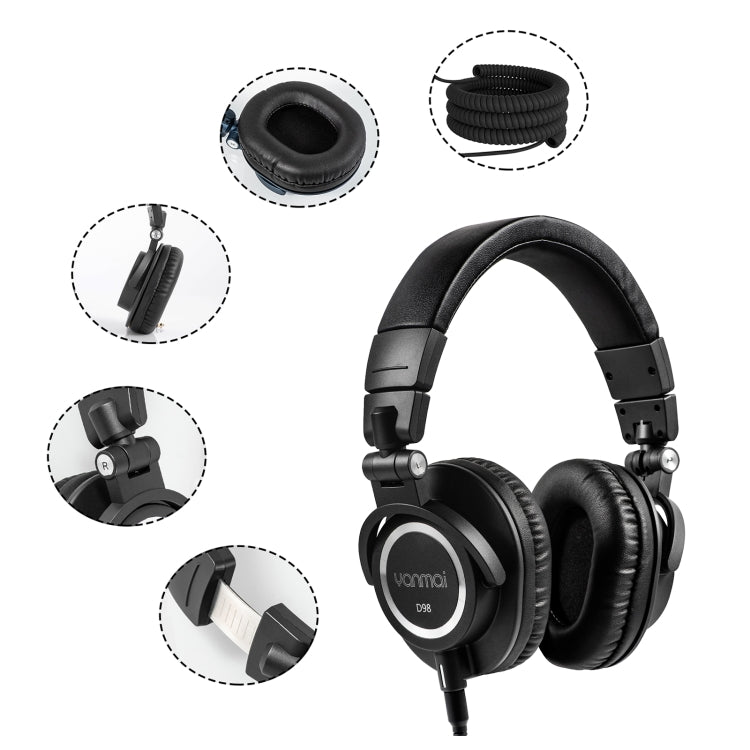 Yanmai D98 Professioneller Aufnahmemonitor-Kopfhörer, D98(Black), D98(Silver Grey)