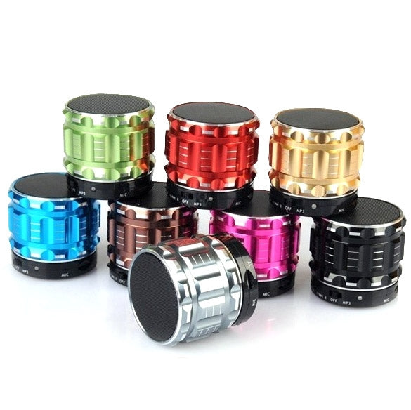 S28 Mobiler tragbarer Bluetooth-Stereo-Lautsprecher aus Metall mit Freisprechfunktion, S28