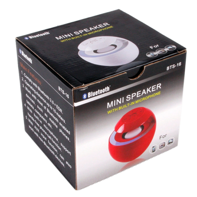 Attraktiver Swan Style Bluetooth 3.0 + EDR-Lautsprecher für iPad / iPhone / andere Bluetooth-Mobiltelefone, unterstützt Freisprechfunktion, BTS-16