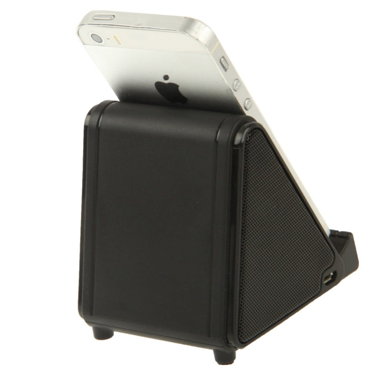 Kabelloser Magic Audio Amplifying Induktionslautsprecherhalter für iPhone 5 & 5S & 5C / 4 & 4S (Schwarz)