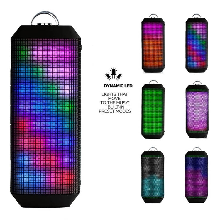 YM-339 2 x 5 W Bluetooth-Lautsprecher mit LED-Leuchten, unterstützt TF-Karte