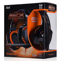 JEDES G2000 Over-Ear-Stereo-Bass-Gaming-Headset mit Mikrofon und LED-Licht für Computer, Kabellänge: 2,2 m
