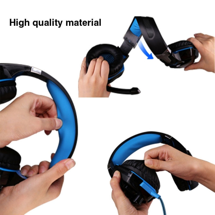 JEDES G2000 Over-Ear-Stereo-Bass-Gaming-Headset mit Mikrofon und LED-Licht für Computer, Kabellänge: 2,2 m
