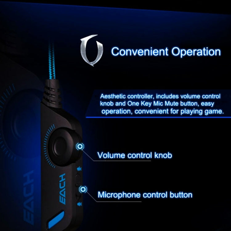 JEDES G2000 Over-Ear-Stereo-Bass-Gaming-Headset mit Mikrofon und LED-Licht für Computer, Kabellänge: 2,2 m