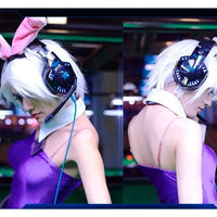 JEDES G2000 Over-Ear-Stereo-Bass-Gaming-Headset mit Mikrofon und LED-Licht für Computer, Kabellänge: 2,2 m