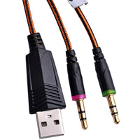 JEDES G2000 Over-Ear-Stereo-Bass-Gaming-Headset mit Mikrofon und LED-Licht für Computer, Kabellänge: 2,2 m