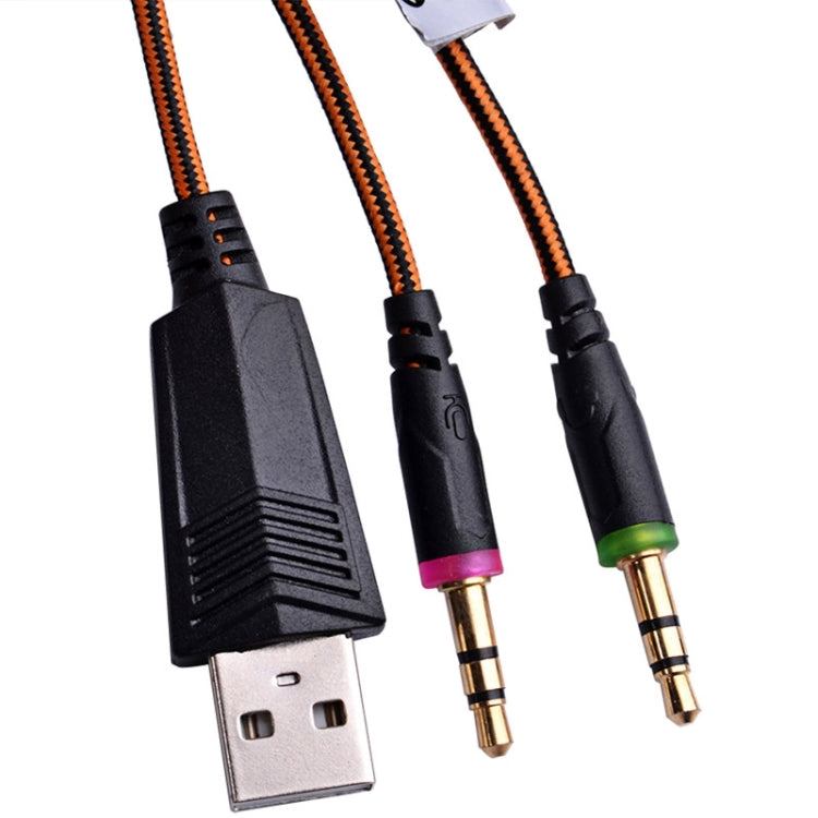 JEDES G2000 Over-Ear-Stereo-Bass-Gaming-Headset mit Mikrofon und LED-Licht für Computer, Kabellänge: 2,2 m