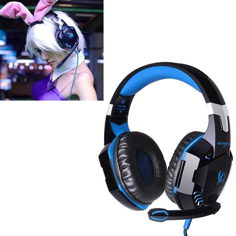 JEDES G2000 Over-Ear-Stereo-Bass-Gaming-Headset mit Mikrofon und LED-Licht für Computer, Kabellänge: 2,2 m