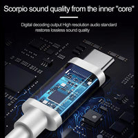 USB-C/Typ-C-Schnittstelle, kabelgebundener HiFi-Mega-Bass-Kopfhörer mit Mikrofon