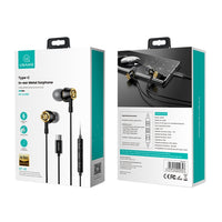 USAMS US-SJ482 EP-43 In-Ear-Ohrhörer mit USB-C/Typ-C-Schnittstelle, Metall, digitale HiFi-Rauschunterdrückung, Mikrofon und digitaler Chip, Länge: 1,2 m