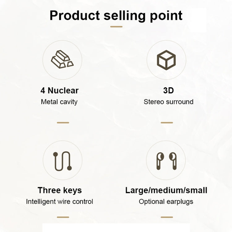 USAMS US-SJ482 EP-43 In-Ear-Ohrhörer mit USB-C/Typ-C-Schnittstelle, Metall, digitale HiFi-Rauschunterdrückung, Mikrofon und digitaler Chip, Länge: 1,2 m