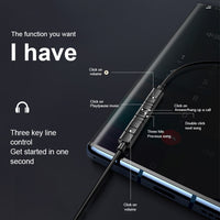 USAMS US-SJ482 EP-43 In-Ear-Ohrhörer mit USB-C/Typ-C-Schnittstelle, Metall, digitale HiFi-Rauschunterdrückung, Mikrofon und digitaler Chip, Länge: 1,2 m