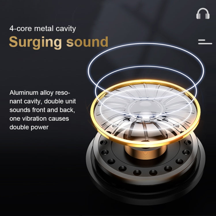 USAMS US-SJ482 EP-43 In-Ear-Ohrhörer mit USB-C/Typ-C-Schnittstelle, Metall, digitale HiFi-Rauschunterdrückung, Mikrofon und digitaler Chip, Länge: 1,2 m