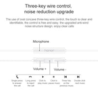 Original Honor AM33 USB-C / Typ-C klassischer kabelgebundener In-Ear-Ohrhörer mit Rauschunterdrückung, unterstützt Kabelsteuerung und Anruf