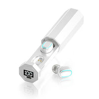 C1 Bluetooth 5.0 TWS Touch Polygonal Digital Display True Wireless Bluetooth Kopfhörer mit Ladebox, Polygonal